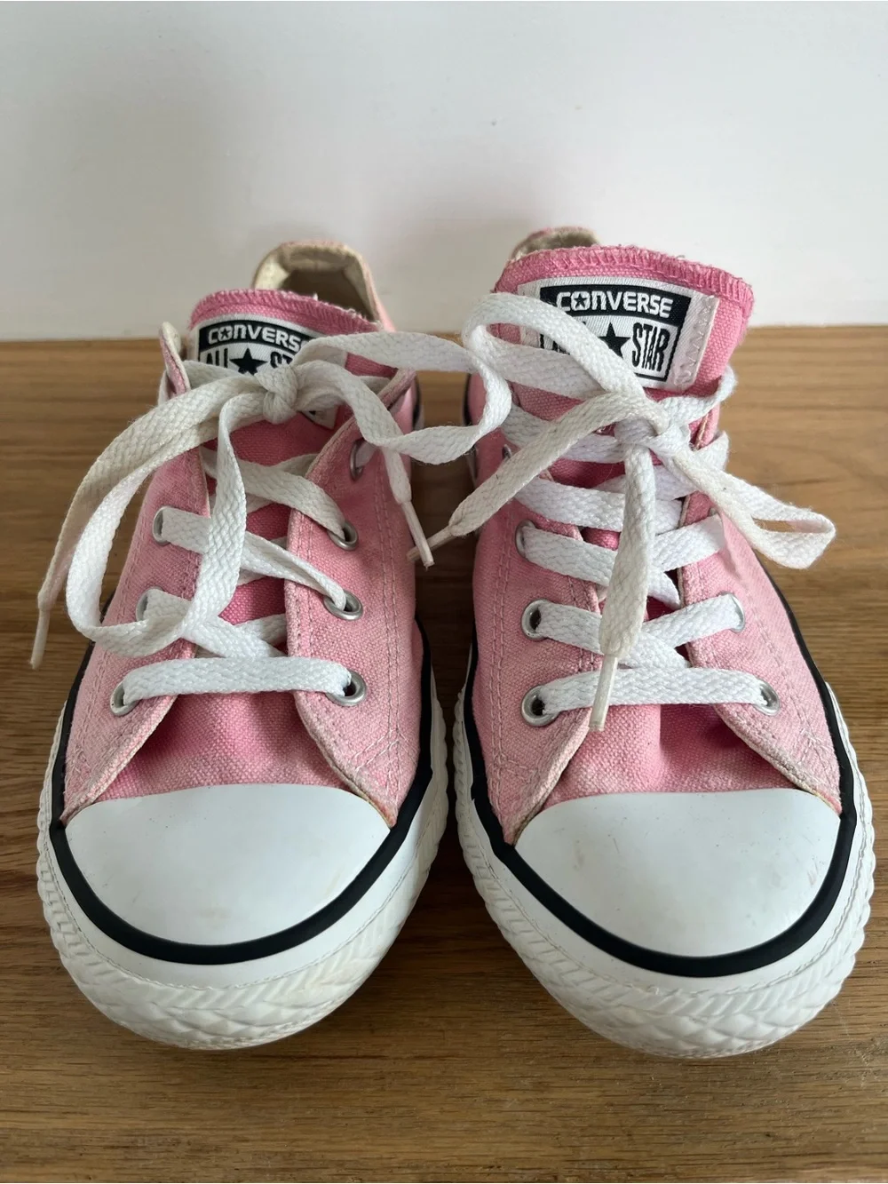 Converse Pink Low Top Sneakers with White Accents
